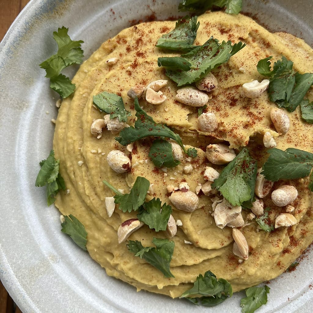 Creamy Thai Peanut Hummus