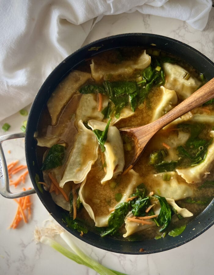 Cozy Wonton Soup with Homemade Dumplings