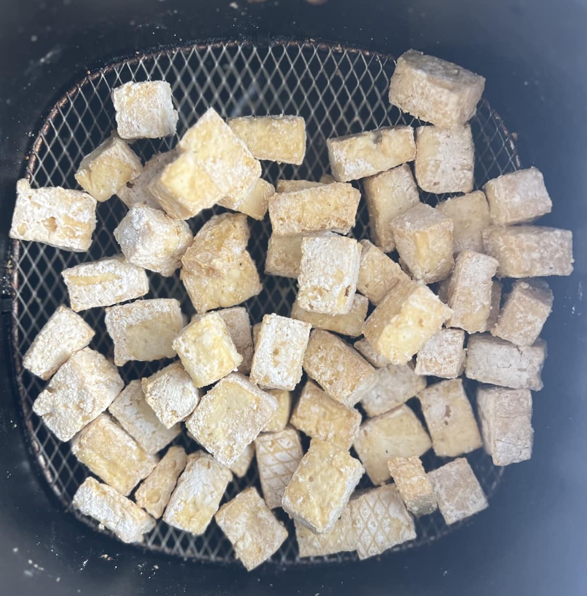 This is a photo of air fried tofu. 
