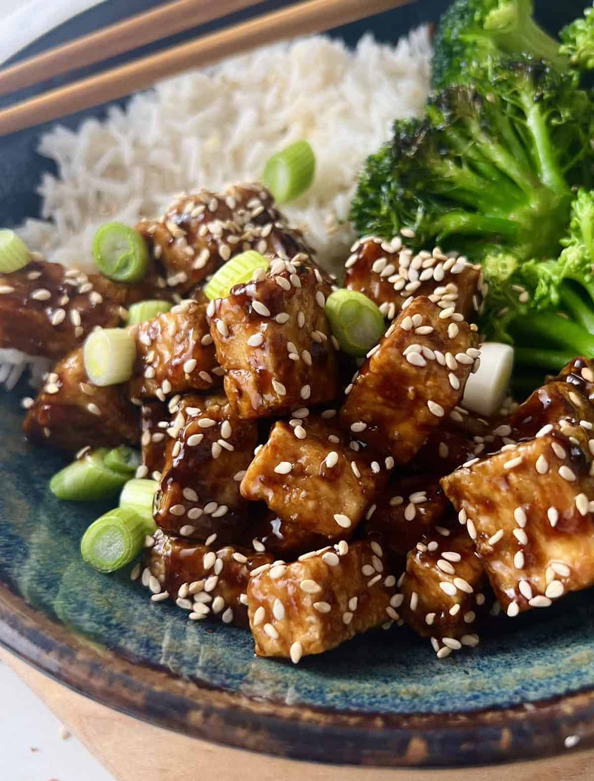 The Best Sticky Tofu with Sweet Chili Sauce - Naturallie Plant-Based