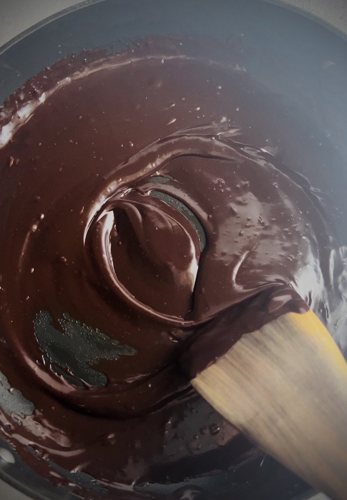 This is a picture of melted chocolate.