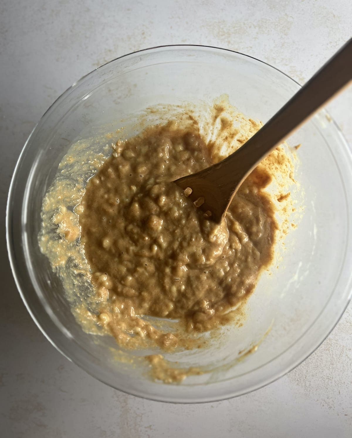 This is a photo of oatmeal bars batter.