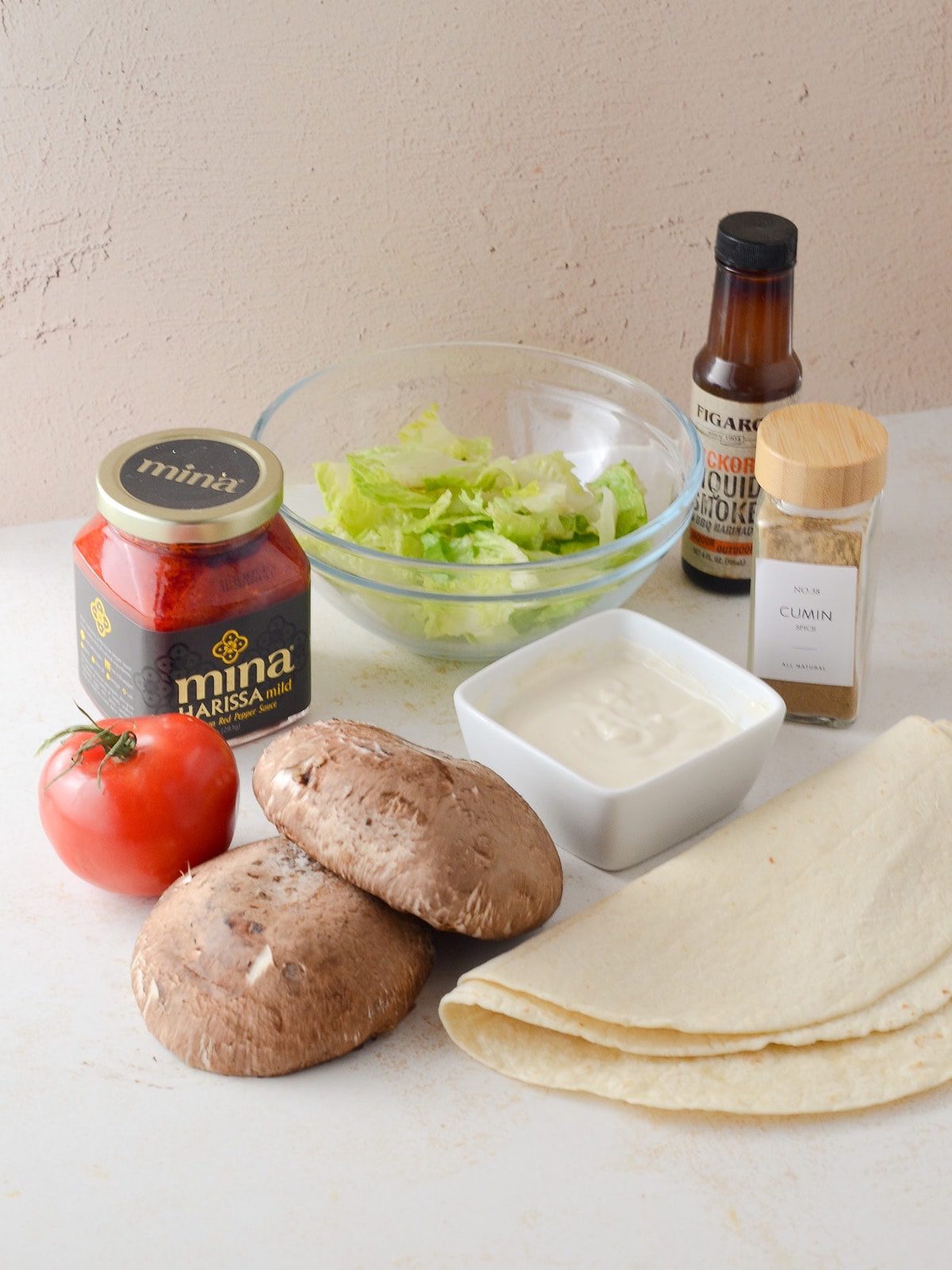 This is a photo of the ingredients for the wrap.