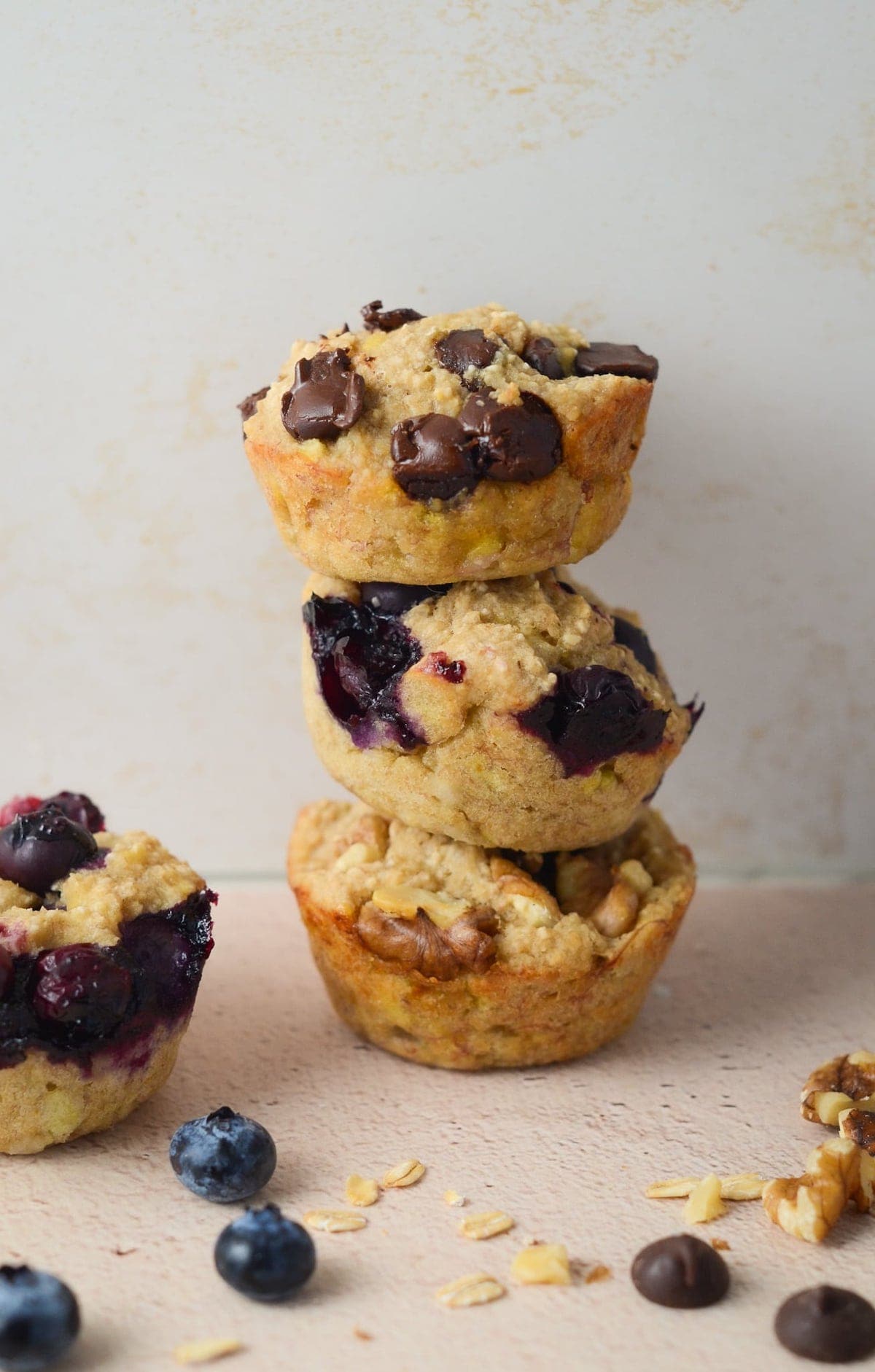 A photo of 3-ingredient banana oatmeal muffins.