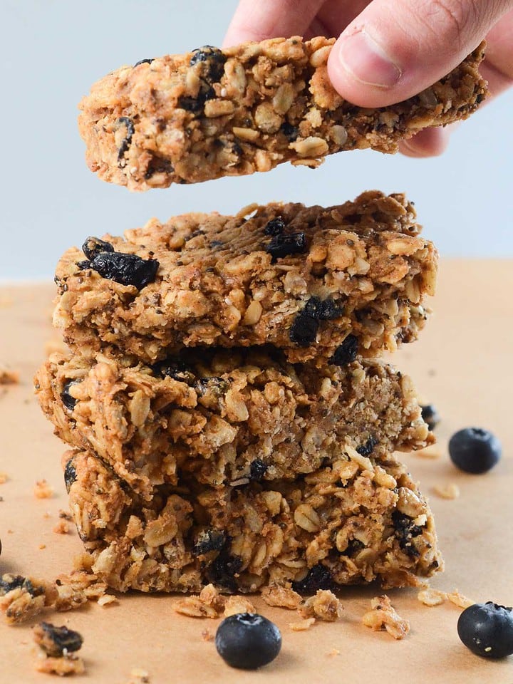 Healthy Blueberry Crisp Granola Bars - Naturallie Plant-Based