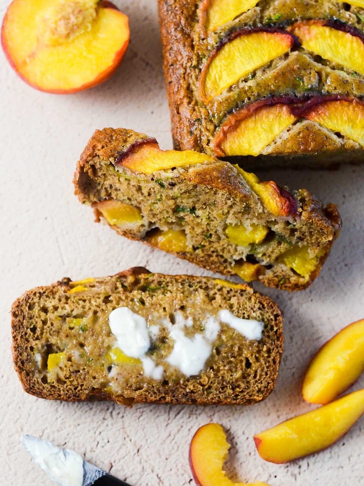 Easy Peach Zucchini Bread Naturallie PlantBased