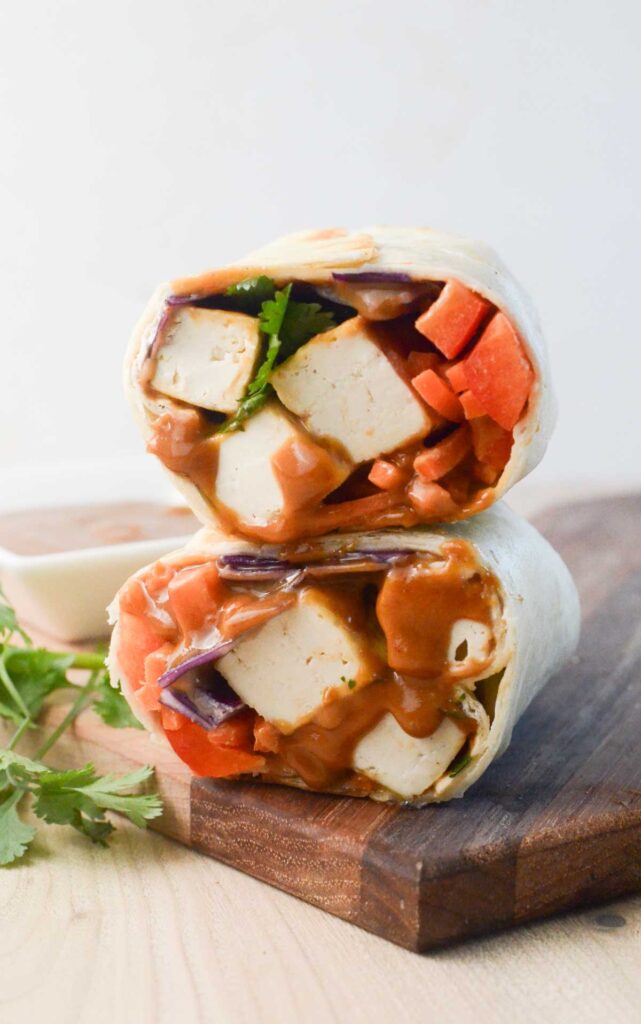 Thai Peanut Tofu Wrap