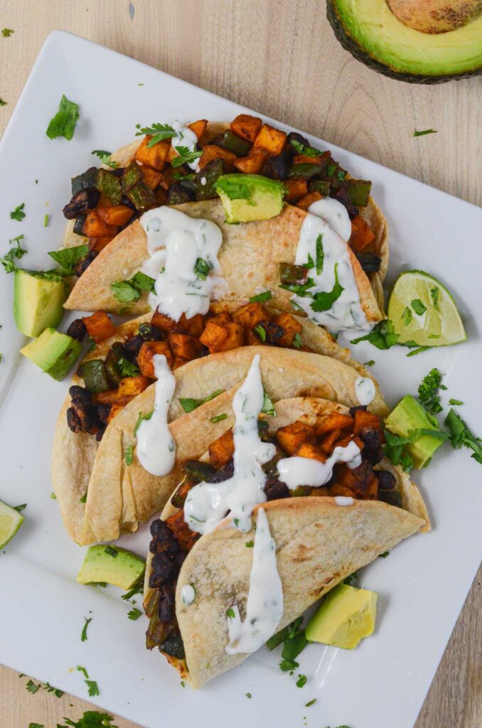Roasted Butternut Squash Crispy Baked Tacos