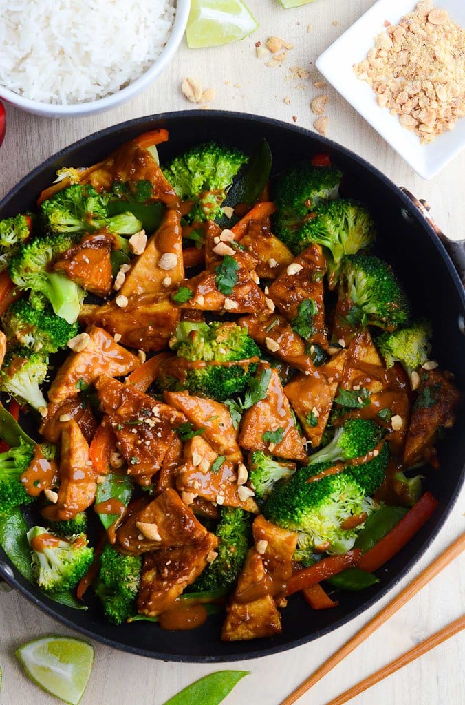 Peanut Butter Tofu Veggie Stir Fry