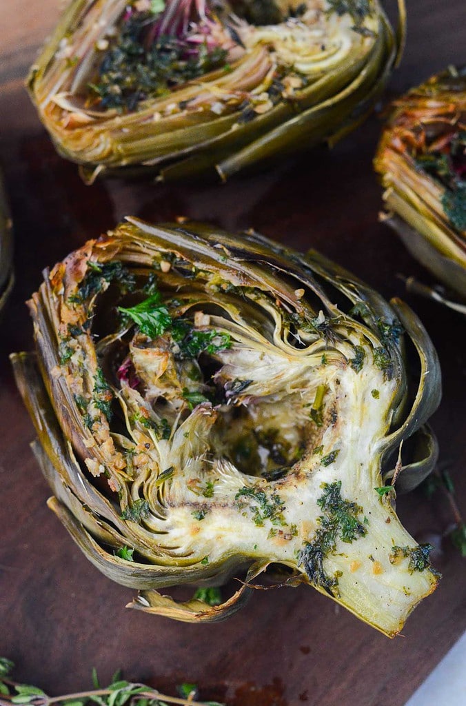 How to Roast Artichoke with Herb Butter