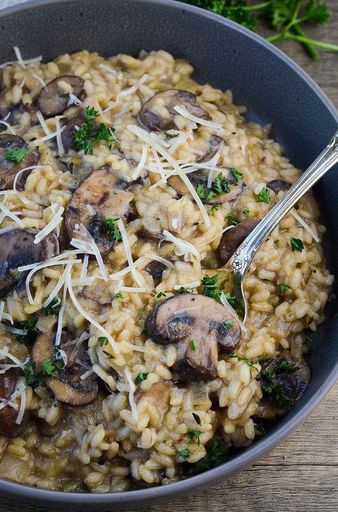 Miso Mushroom Vegan Risotto - Naturallie Plant-Based