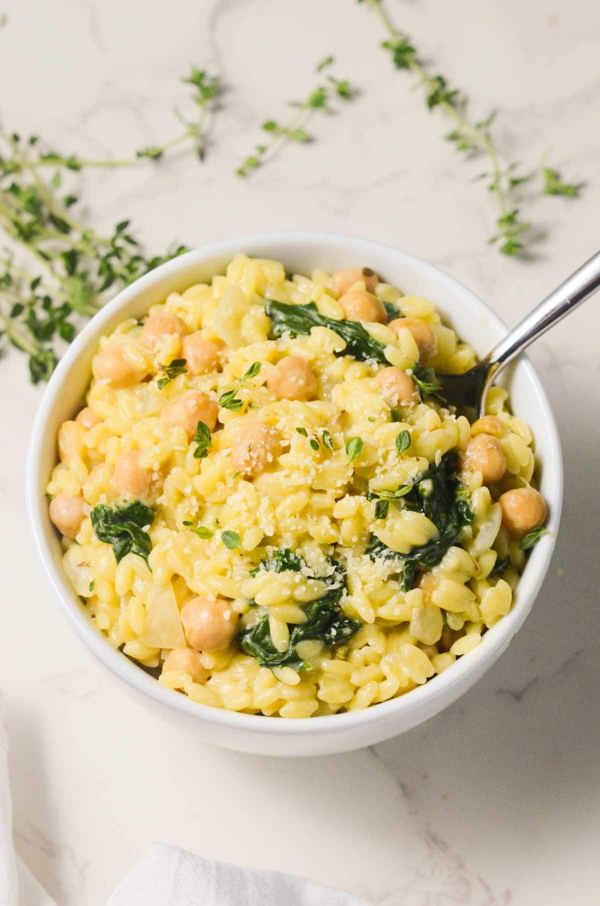 Creamy Spinach Orzo-image