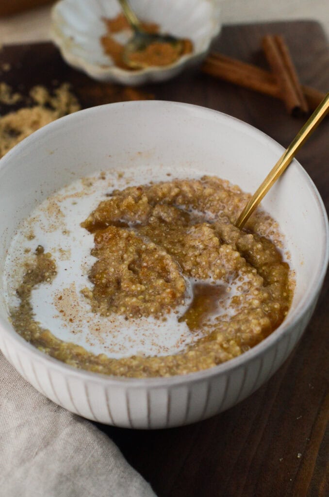 Maple Brown Sugar Quinoa Breakfast Bowl