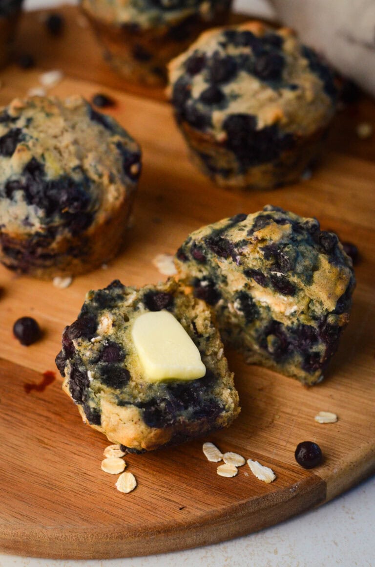Healthy Wild Blueberry Muffins
