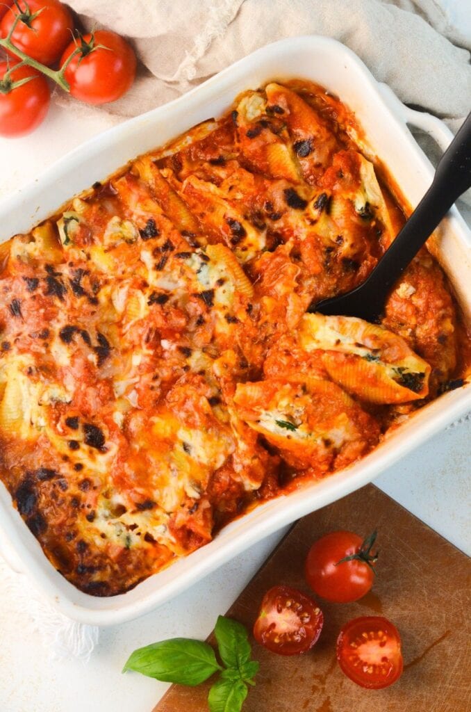 Spinach & Mushroom Stuffed Shells