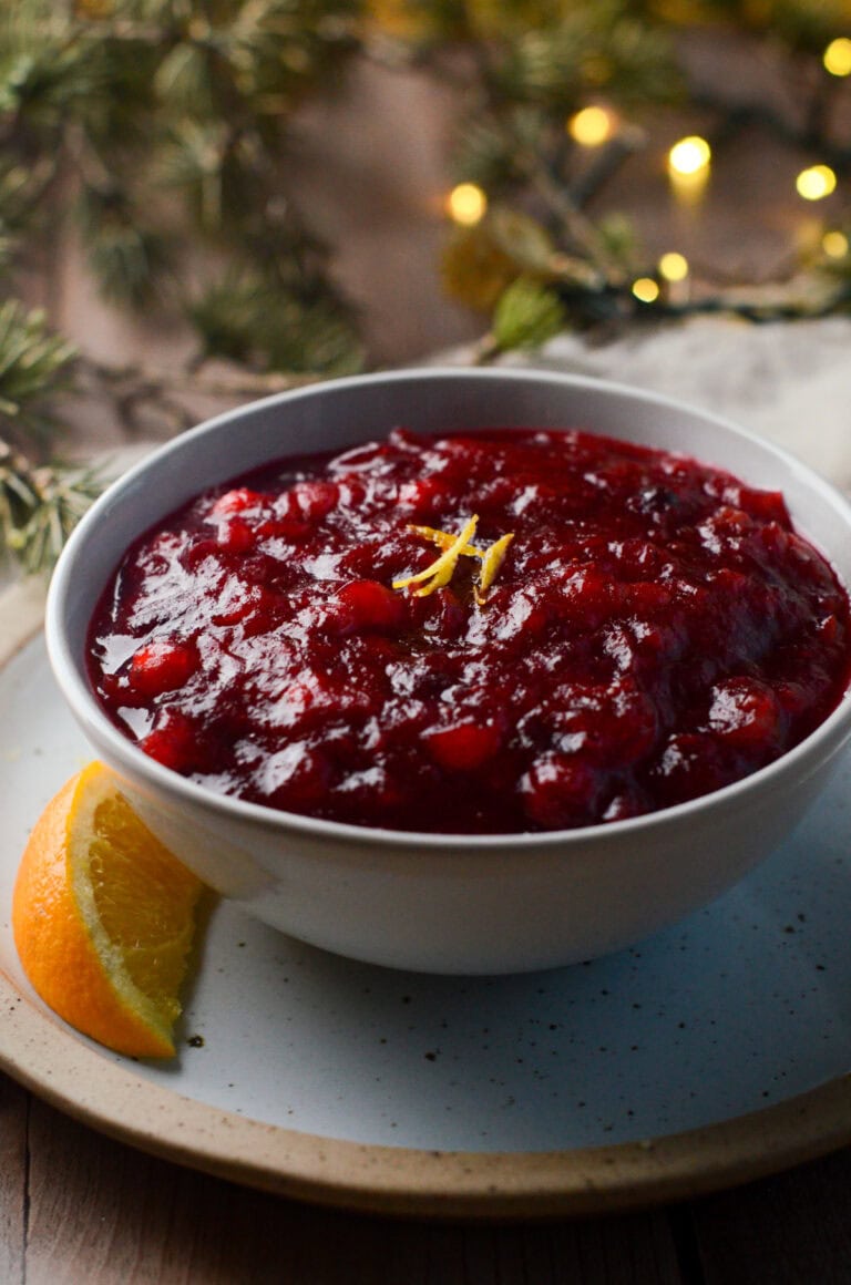 Homemade Cranberry Sauce with Orange