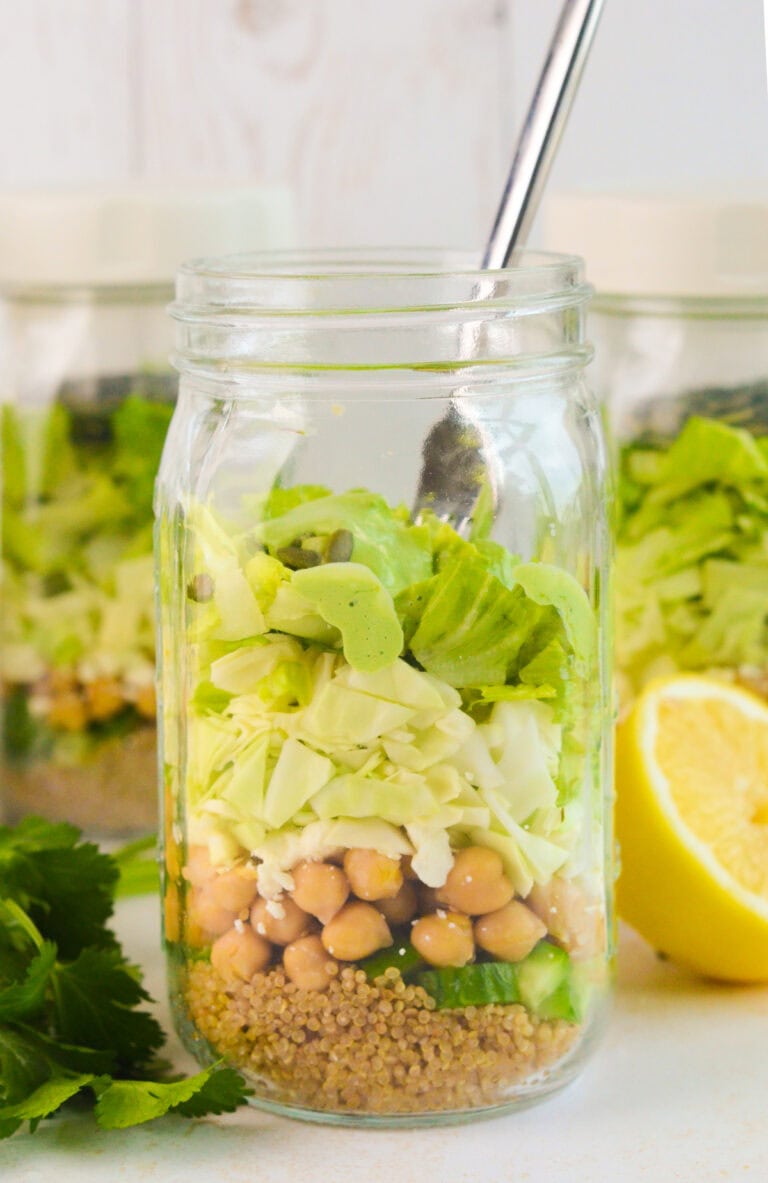 Green Goddess Salad Jars (Easy Meal Prep Recipe!)