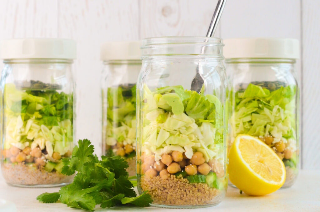 Green Goddess Salad Jars