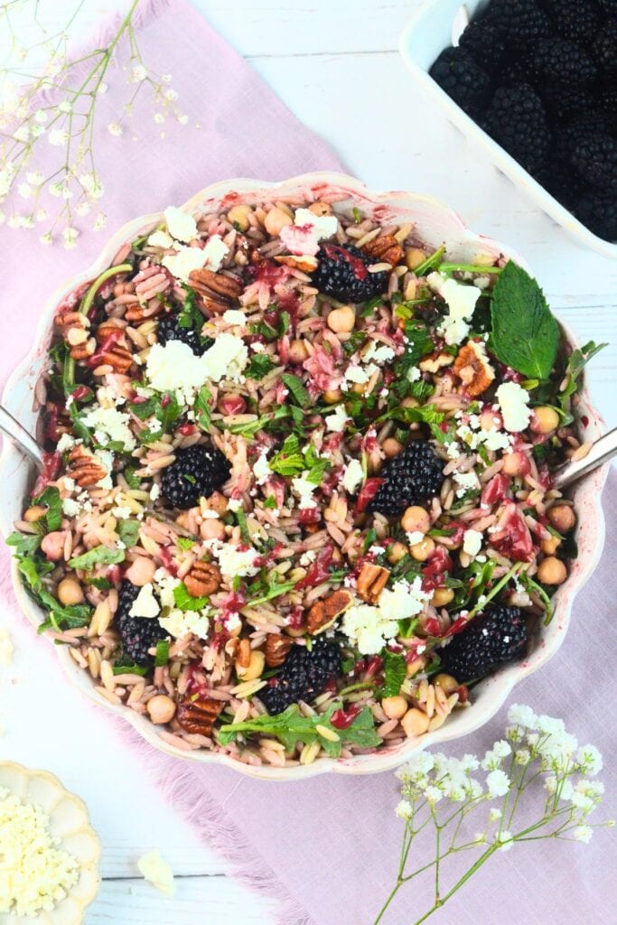 Blackberry Balsamic Orzo Salad