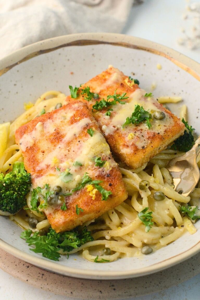 Crispy Tofu Lemon Piccata
